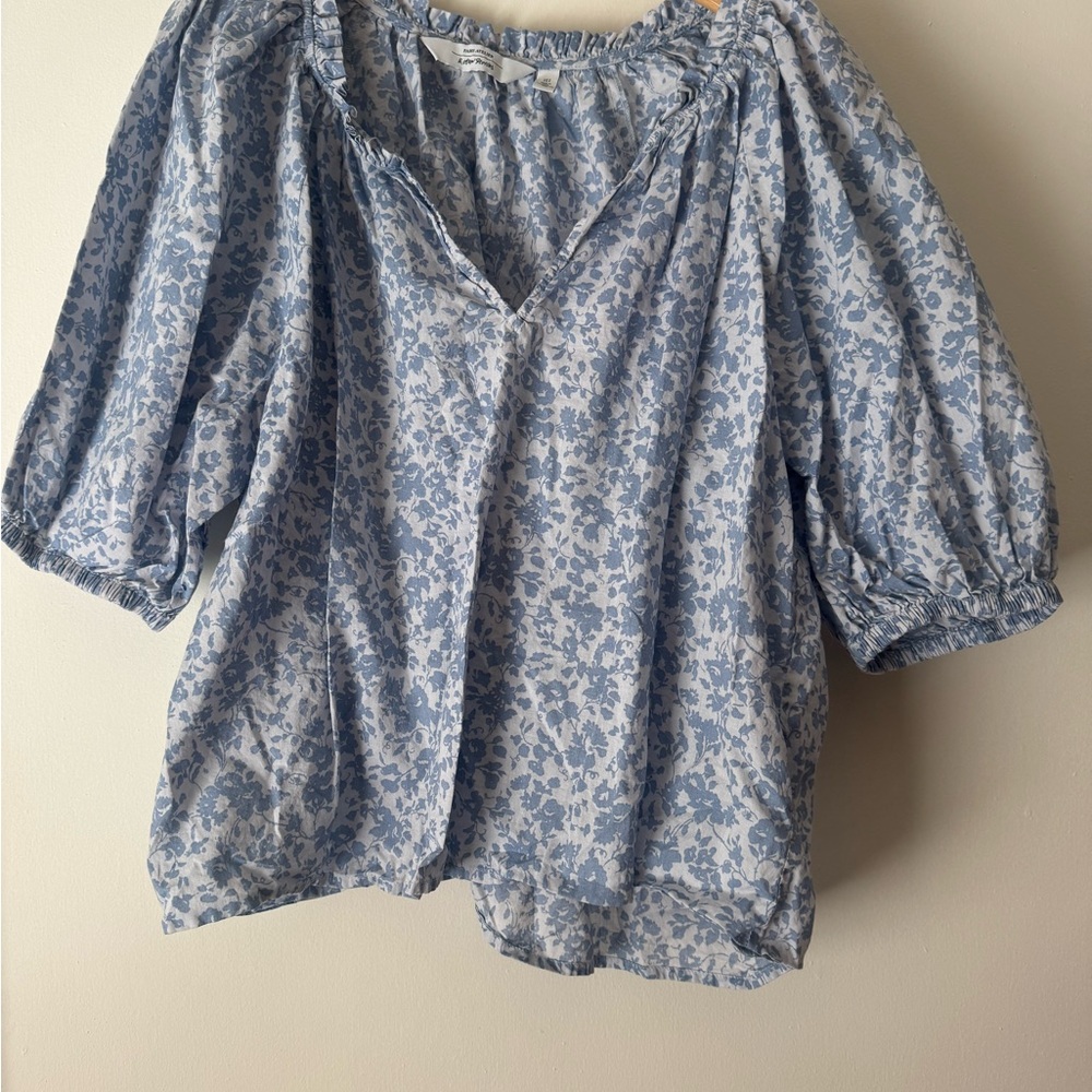 & Other Stories Blue Floral Blouse